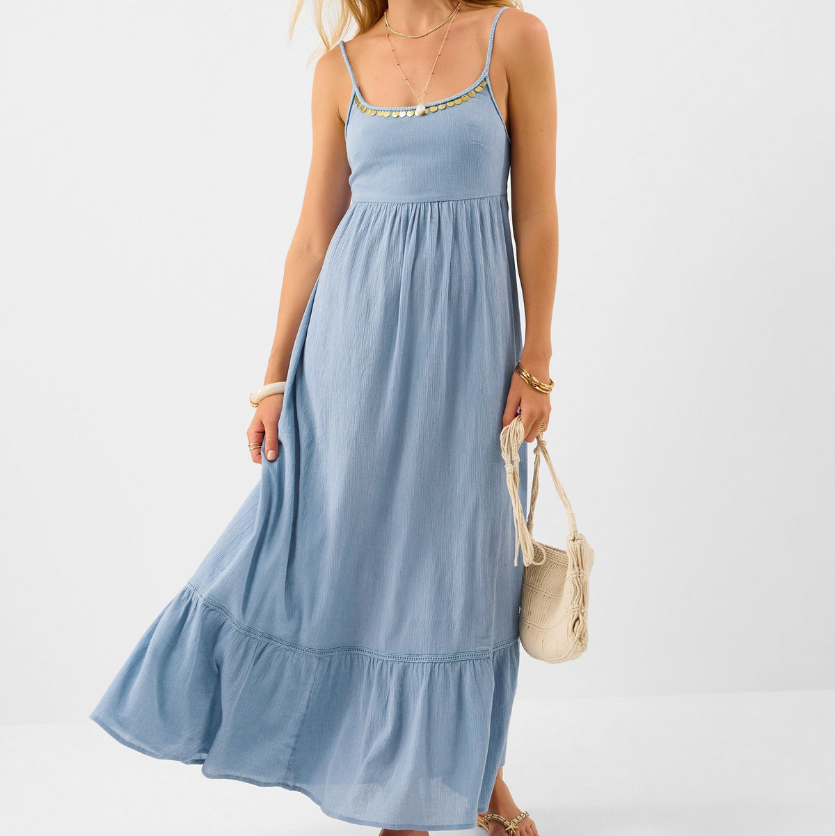 Embellished Sleeveless Maxi Dress