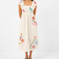 Floral Embroidered Midi Dress