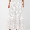 Polka Dot Tiered Maxi Skirt