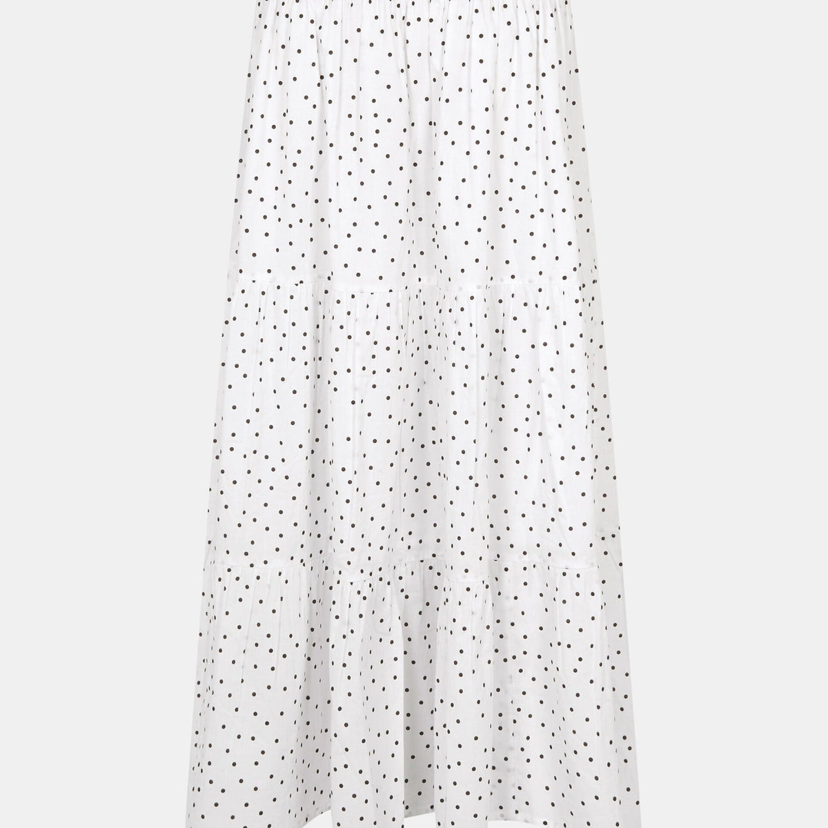 Polka Dot Tiered Maxi Skirt