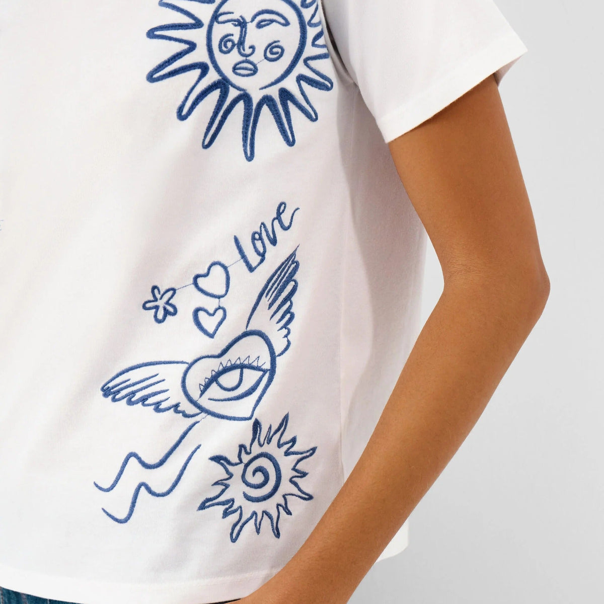 Sun Embroidered T-Shirt
