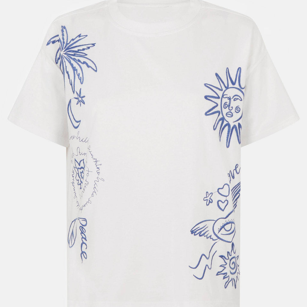 Sun Embroidered T-Shirt